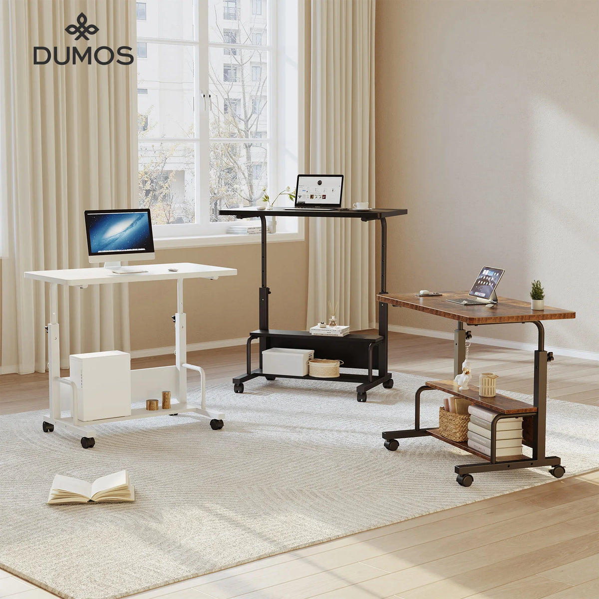 Adjustable Mobile Standing Desk for Treadmill Work