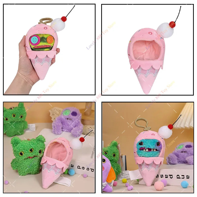 Original Fuggler Plush Keychain Ugly Monster Screech Munch Rabid Rabbit Wide Eyed Weirdo Annoyed Alien Stuffed Peluche Toys