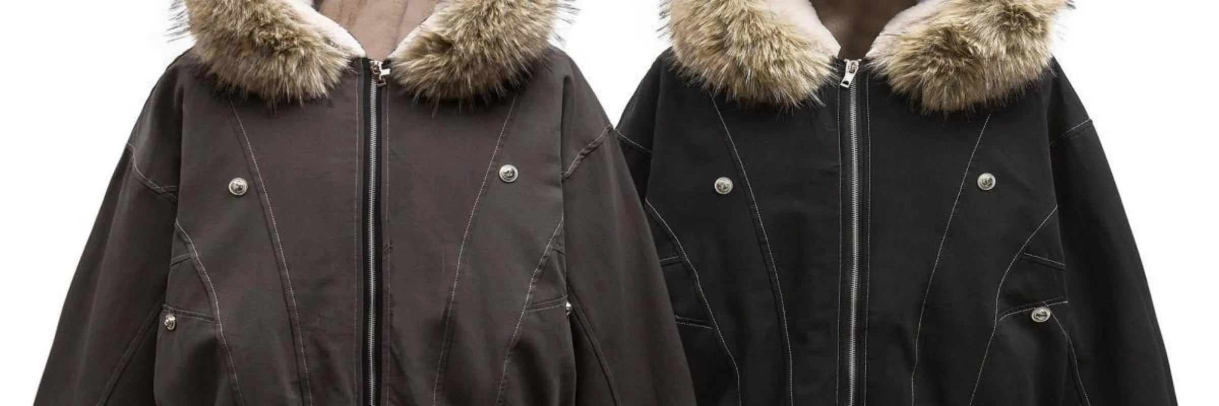 Y2K New American Cleanfit Fur Collar Imitation Mink Fur Hooded Cotton-padded Jacket Men Gothic Retro Hip-hop Short Tooling Coat
