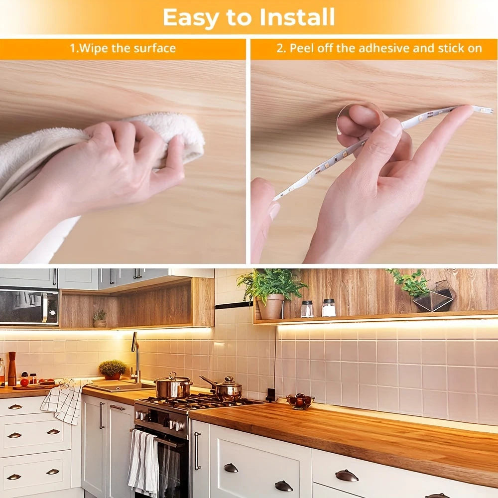 USB Led Strip Lights DC 5V 2835 White / Warm White Led Lights with ON/OFF Switch for Bedroom, Mirror, Cabinet, Wardrobe, TV