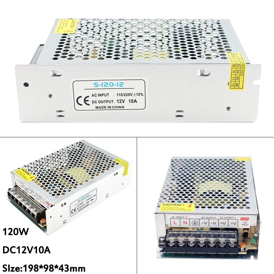 AC DC 110V 220V TO 5V 12V 24V 48V Switching Power Supply Source SMPS Fonte Power Supply 5 12 24 48V Transformer