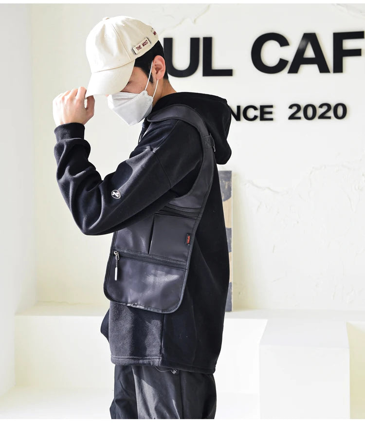 Fashion Casual Men's Tactical Waist Packs Underarm Bag Lightweight Nylon Close-fitting Hidden Vest Bag Functional Men Phone Bag