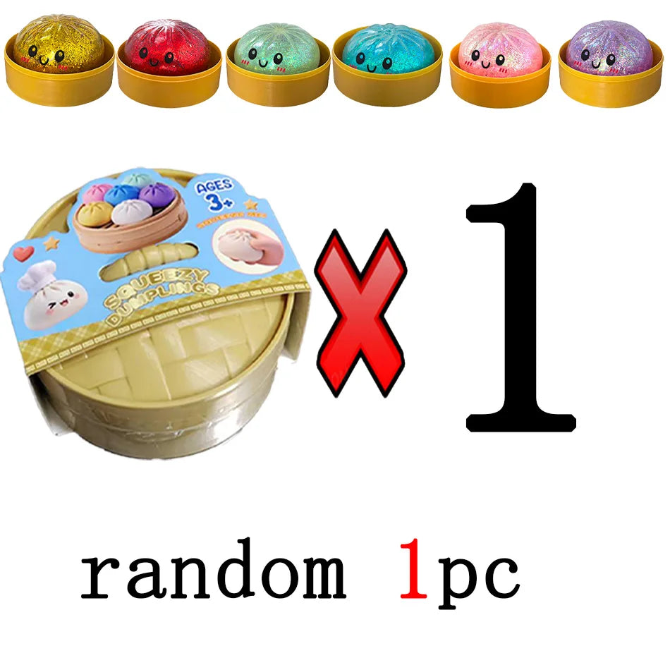 Dumpling Squishy Mysteries Dumplings Stress Relief Fidget Toys Home Office Desk Accessories Party Gift Mystery Dumpling Squishy