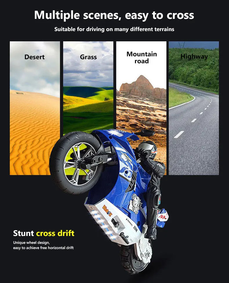 RC Motorcycles 1:6 1:10 Electric Motor RC Cars High Speed 4CH Remote Control Racing Motorcycle Drift Car Kids Xmas Festival Gift