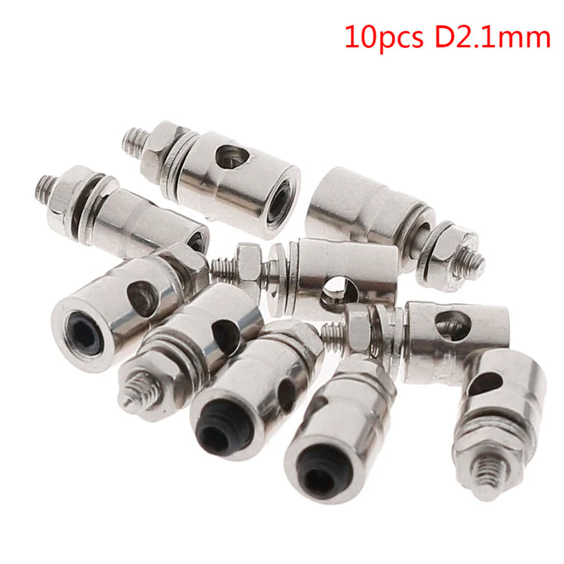 10Pcs RC Airplane Boat Pushrod Linkage Stopper Servo Connectors Adjustable Diameter Helicopter 2.1mm/1.8mm/1.3mm RC Boat