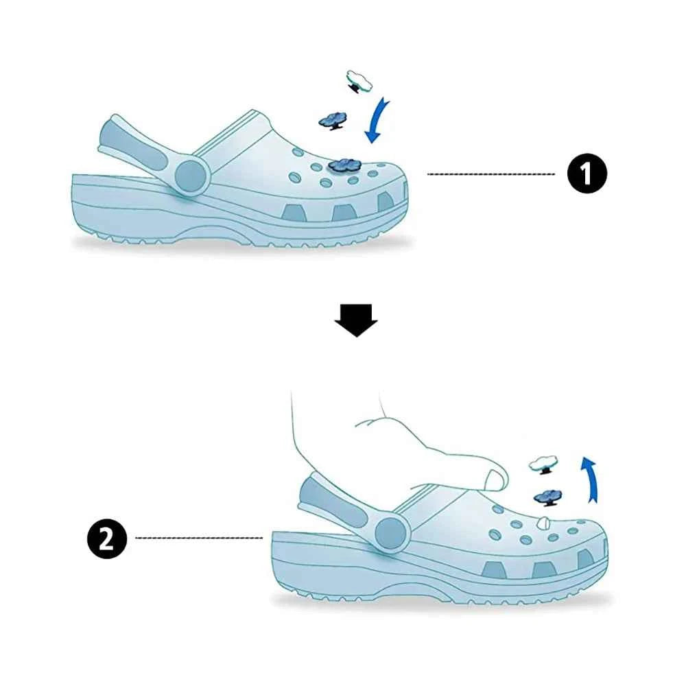 18/54pcs/set Shoe Charms PCV Cute Cartoon Shoe Accessorie Simpson For Women Men Funny Unisex Gifts