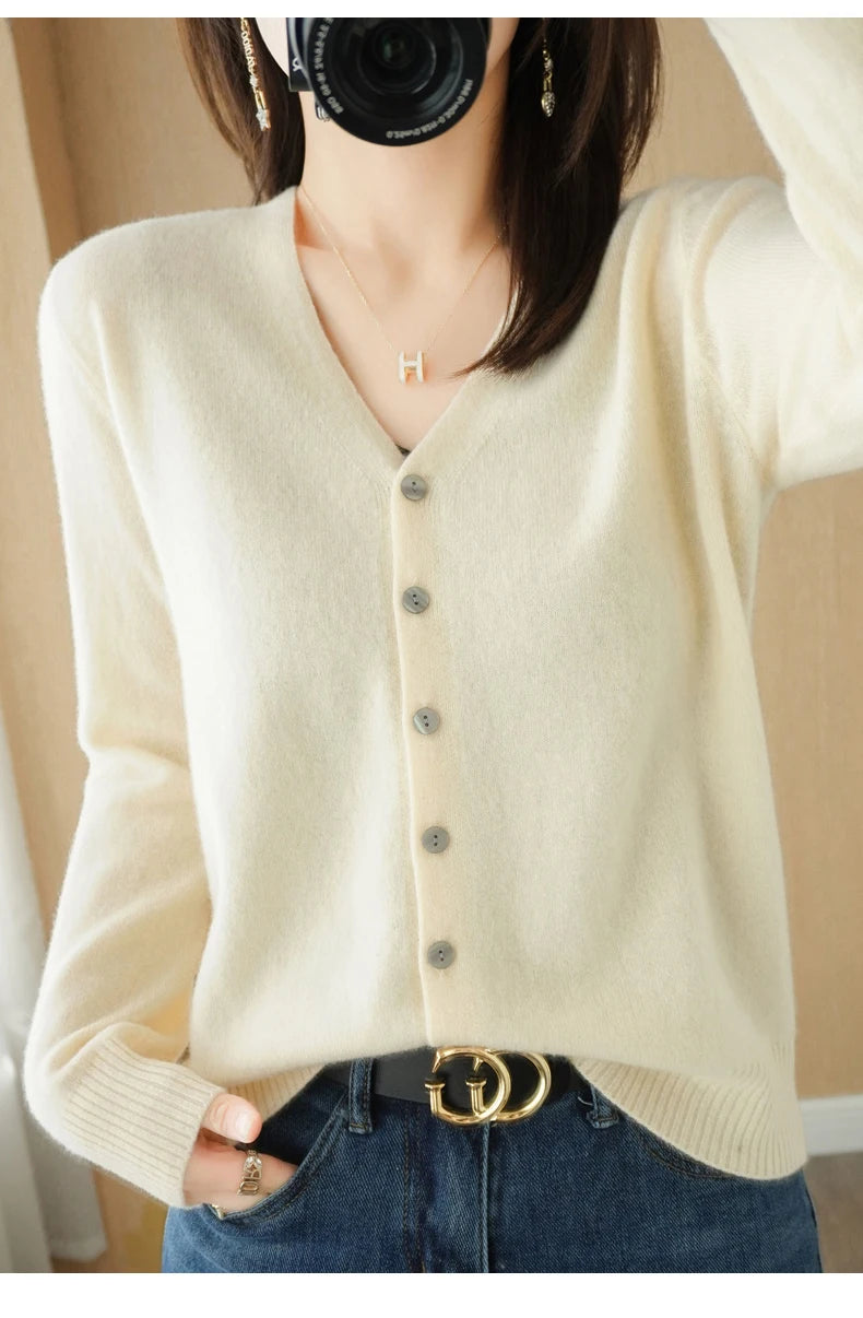 Women Cardigans 2025 Autumn Winter Single Breasted Knitwears Long Sleeve Warm Knit Cardigan Korean Fashion Spring casual Sweater