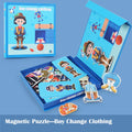 Magnetic Puzzles, Car Airplane Road Travel Activities Games For Children, Change Clothing, Change Face,Traffic Ocean Puzzles