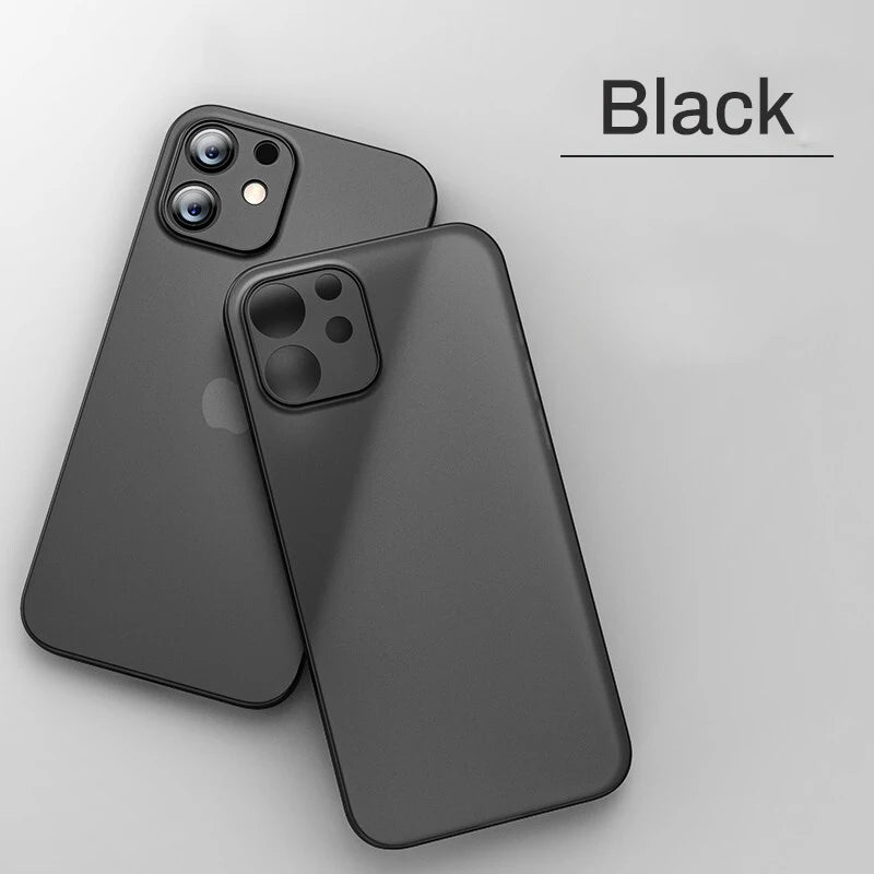 New Ultra Thin Matte Phone Case For Iphone 11 12 13 14 15 16 Plus Pro Max Mini X Xr XsMax Slim Cover Cases