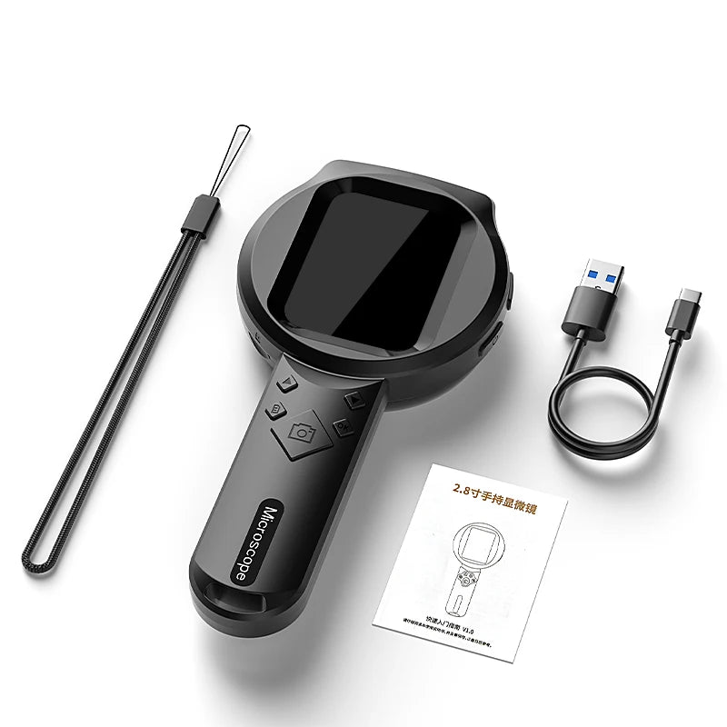 T54 2.8INCH Color Digital Handheld Microscope Magnifier 100X 2.8" IPS HD Screen