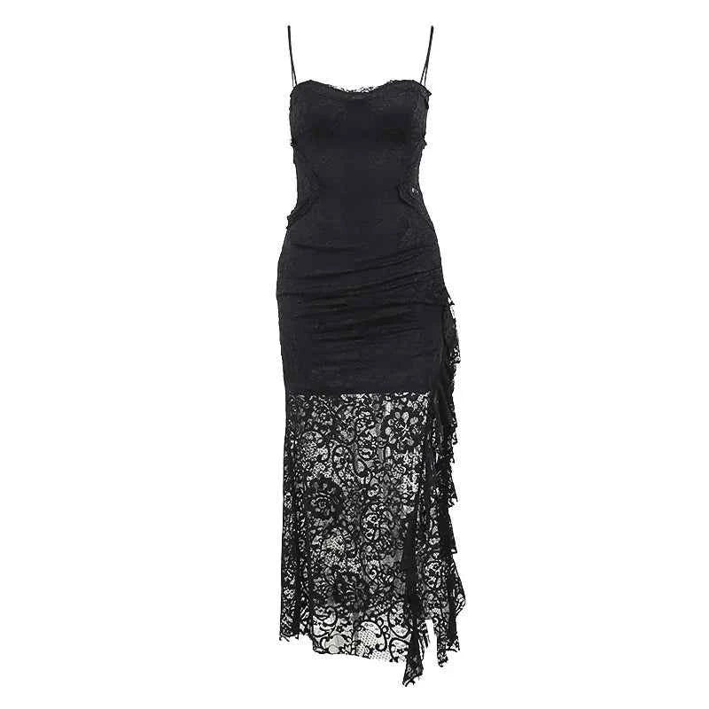 Gothic Classic Lace Cover Ups Women Mesh Crop Top See Through Sexy Flare Sleeve Blouse Y2k Black Rave Outfit Festival