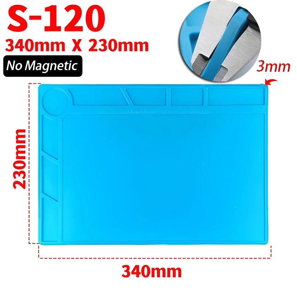 ESD Heat Insulation Soldering Mat Computer Phone Repair Tool Kit Working Silicone Repair Pad Heatresistant Maintenance Tool Kit