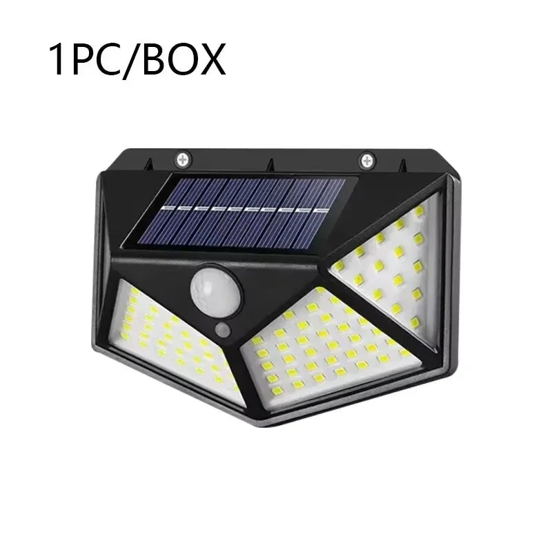 100 LED Solar Powered Outdoor Decorative Wall Light with Motion Sensor and Ip65 Waterproof for Garden Railings and Gazebos