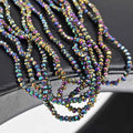 1 Strand 4MM Artificial Crystal Glass Beads Round AB Clear Faceted Loose Spacer Bead for Jewelry Making DIY Bracelet Necklace
