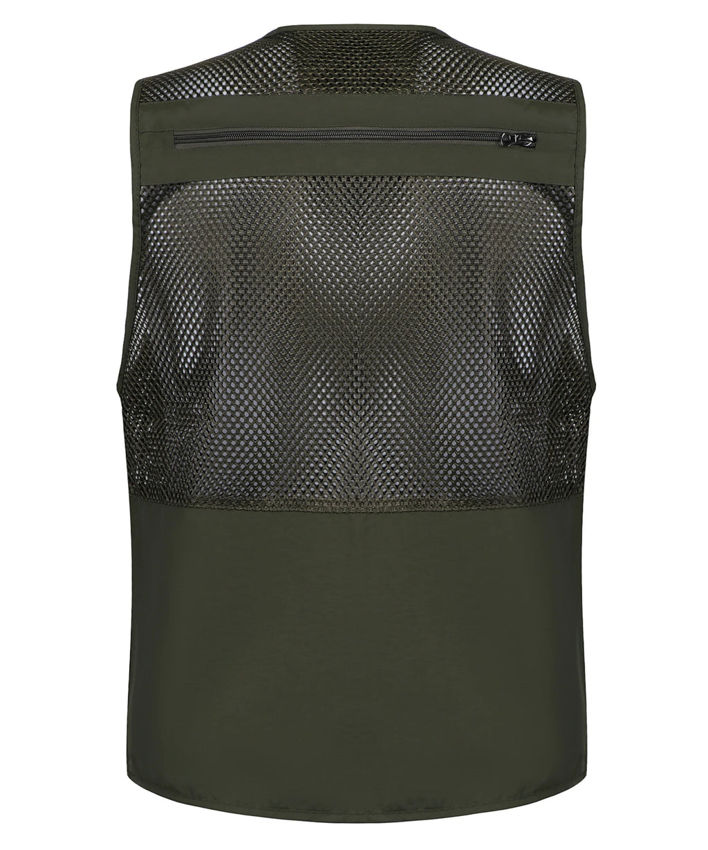 Men's Vest Tactical Webbed Gear Coat Summer Photographer Waistcoat Tool Many Pocket Mesh Work Sleeveless Jacket Male
