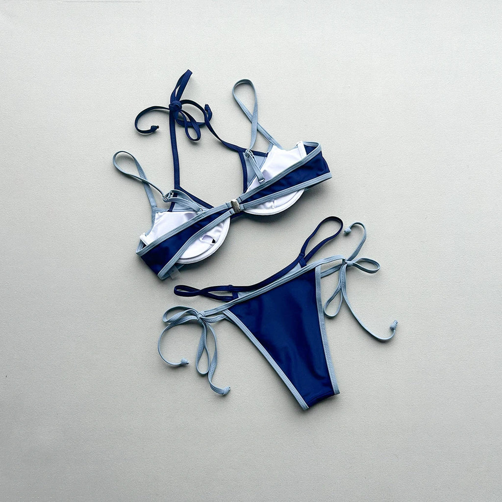 Push Up Bikinis 2026 Sexy Women Swimsuit Swimwear Female Patchwork Bikini Set Biquini Bathing Suit Thong Swimming Suit Beachwear