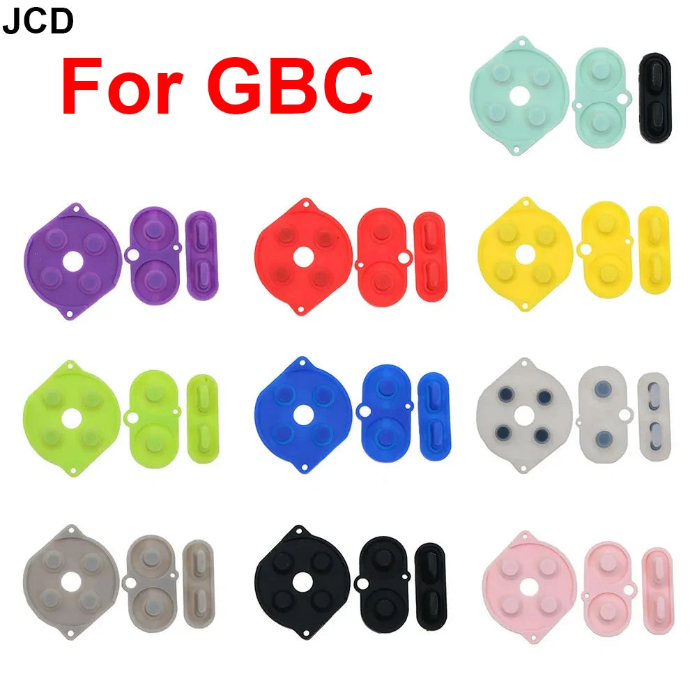 1/2/5/10set Colorful Rubber Conductive Buttons A-B D-Pad For  Game Boy Color GBC Silicone Conductive Start Select Keypad
