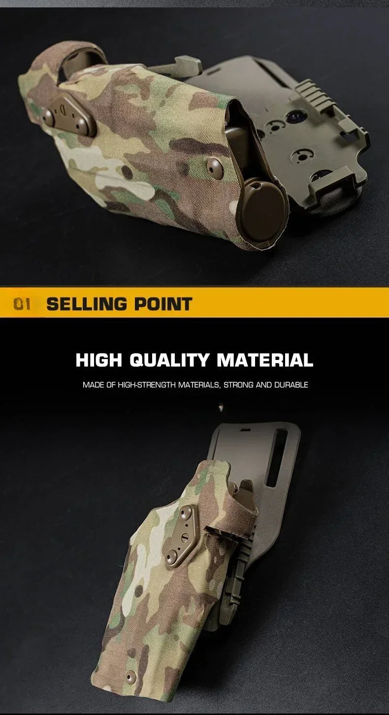 Tactical Gun Holster Glock17 Gen4 with X300 X300U Flashlight Quick Release Drop Leg Holsters Right Left Hand Pistol Gun Carry