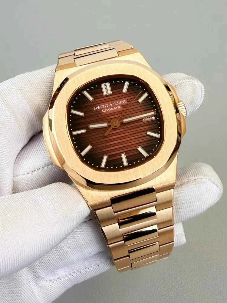 New Arrivals Fashion Men's Watches Luxury Automatic Watch For Men 42MM Stainless Steel Waterproof Rose Gold Sapphire5711 Watch