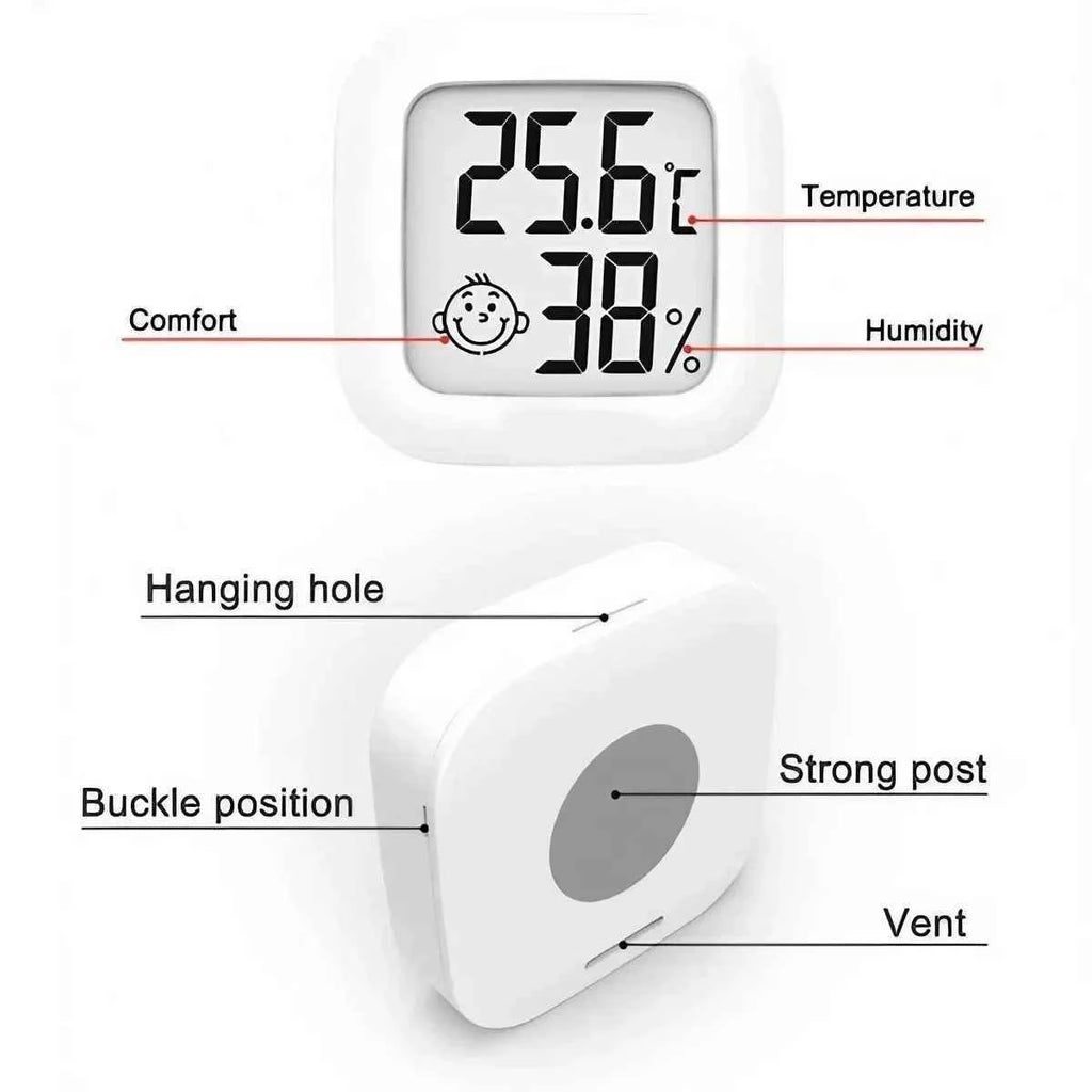 JJYY Mini Home Digital LCD Display Thermometer Hygrometer Indoor High Precision Temperature Sensor
