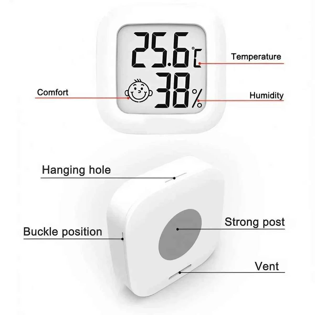 JJYY Mini Home Digital LCD Display Thermometer Hygrometer Indoor High Precision Temperature Sensor