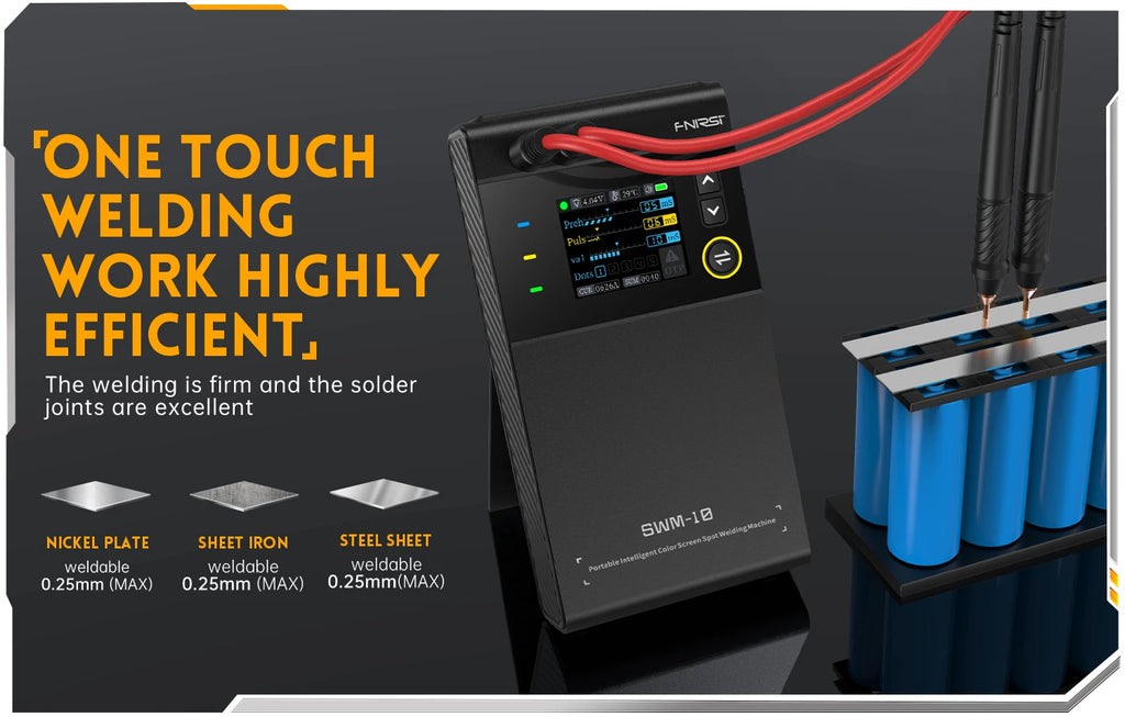 FNIRSI SWM-10 spot welder, 18650 battery assembly, up to 0.25mm, 5000mAh