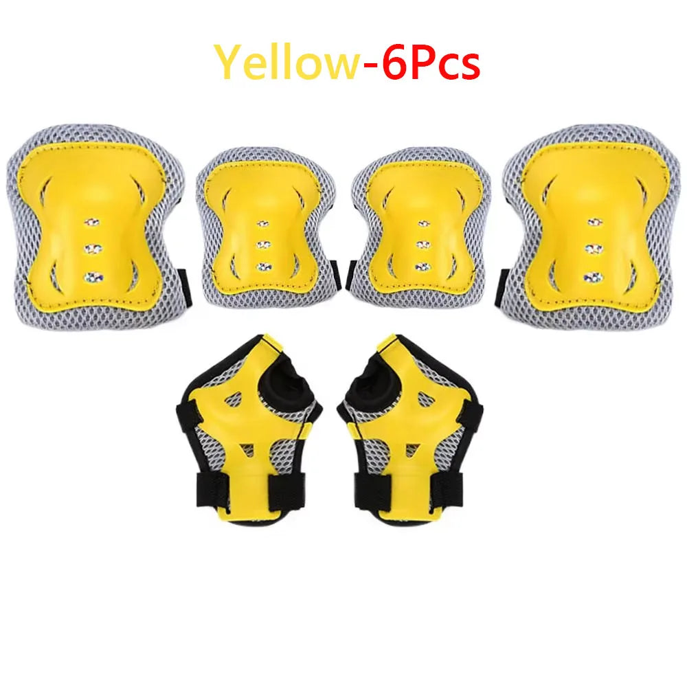Kids Knee Pads Elbow Pads Age 3-7 Toddler Boys Girls, 6 In 1 Protective Gear Safety Set with Wrist Guard for Skating Cycling Ne