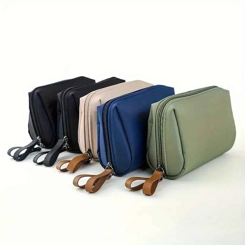 2026 Small Solid Color Portable Makeup Bag, Travel Cosmetic Pouch, Storage Organizer For Daily Use