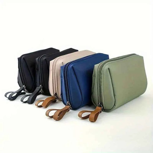 2026 Small Solid Color Portable Makeup Bag, Travel Cosmetic Pouch, Storage Organizer For Daily Use