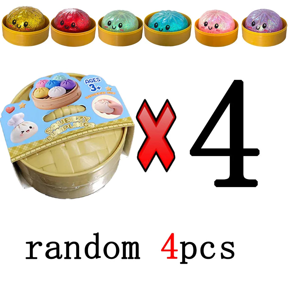 Dumpling Squishy Mysteries Dumplings Stress Relief Fidget Toys Home Office Desk Accessories Party Gift Mystery Dumpling Squishy