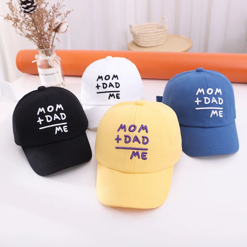 Summer Baby Baseball Hat Letter Embroidery Kids Peaked Cap for Boy Girl Solid Color Children Adjustable Sun Hats Gorras 아기모자