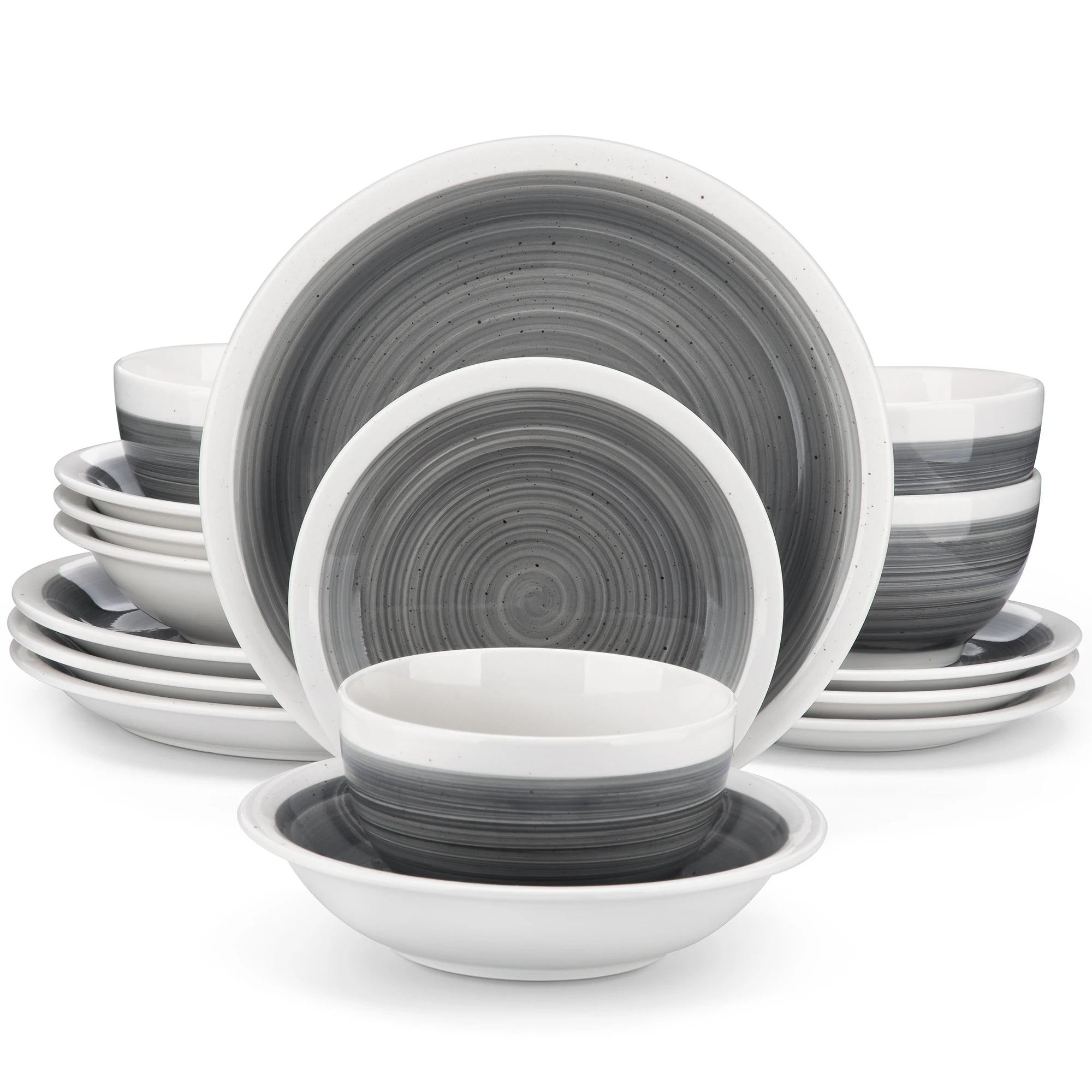 VANCASSO ORI 16/32 Piece  Stoneware Tableware Set with Dinner/Dessert Plate Cereal/Pasta Bowl  for 4/8 person 4 color Optional