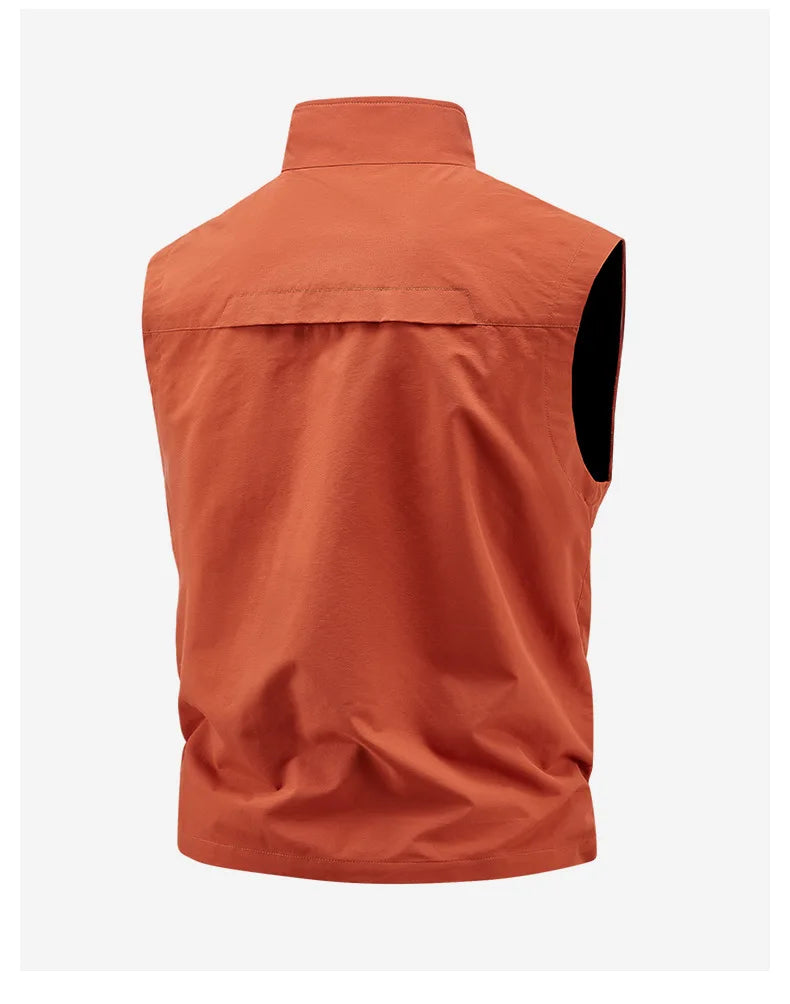 2026 New Waistcoat Men Middle-Aged Outdoor Fishing Summer Vest Casual Thin Tooling Waistcoat Large Size 5XL Vest