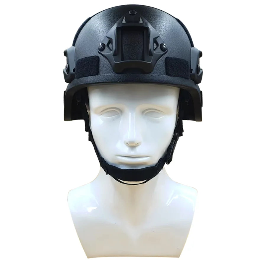 MICH Tactical Helmet with riot and impact protection. Built for field combat and military training.