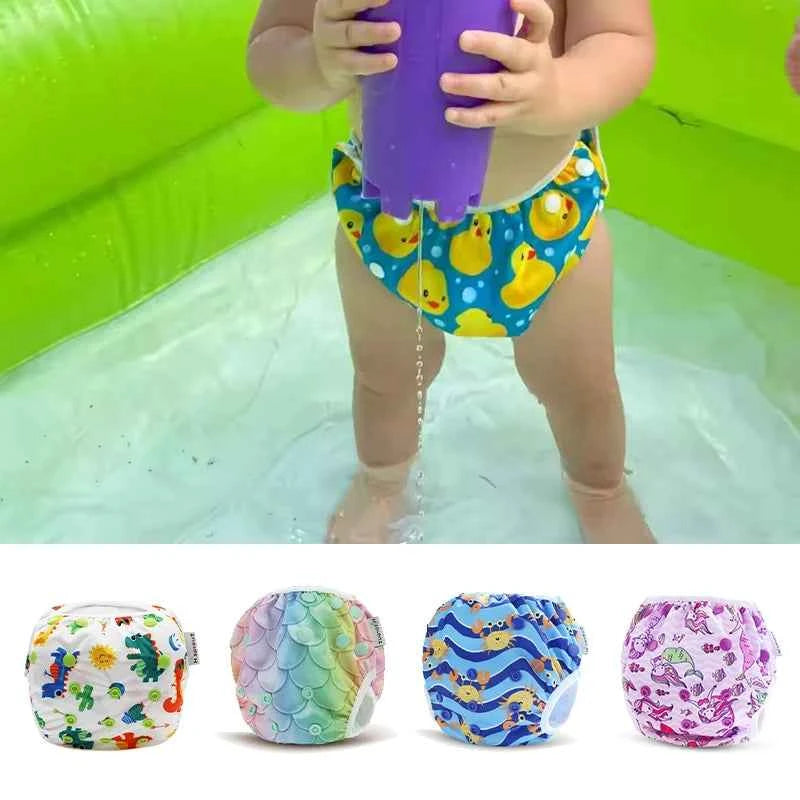 Infant Swimming Washable Trunk/Swim Diaper Swimsuit Boy Swim Diapers/Newborn Baby Girl Swimwear 0 1 2 Years
