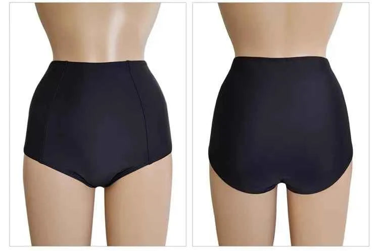 High Waist Two-Piece Swimsuit for Women Slimming Belly Cover up Stylish Korean Design Ideal for Swimming Student Girls