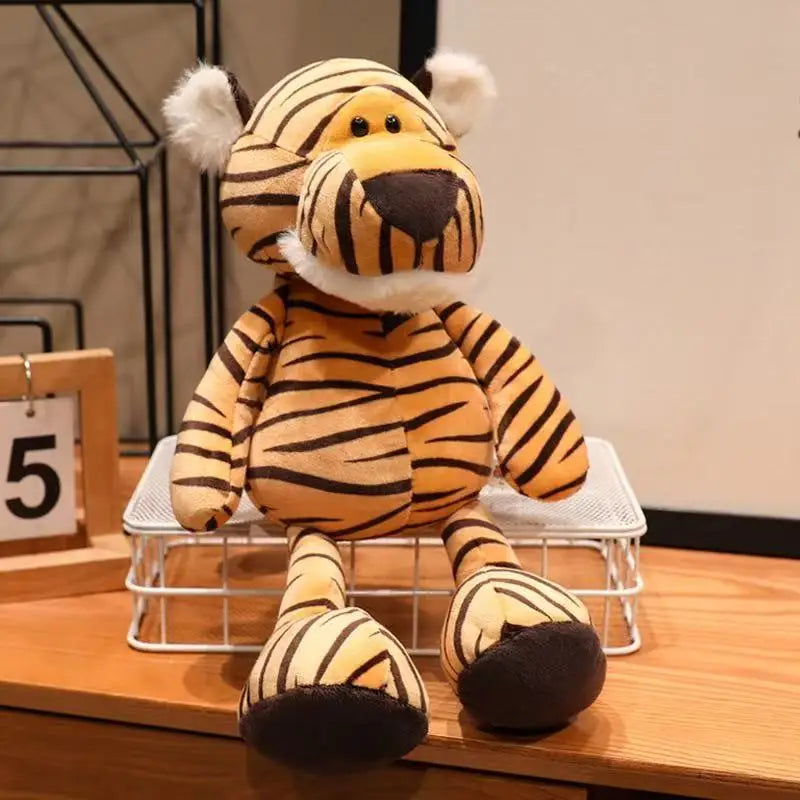 25CM Kawaii Jungle Animal Plush Toys Forest Animal Plush Dog Zebra Elephant Lion Fox Giraffe Children's Toys Doll Birthday Gift