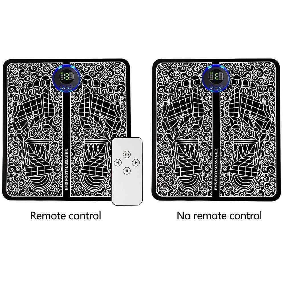 EMS Foot Booster Foot Circulation Massager 8 Modes USB Rechargeable Leg Muscle Stimulator Remote Control for Relax Feet and Legs