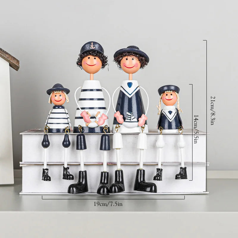Mediterranean Style Home Decoration Figurines Desktop Ornaments Ocean Wooden Lighthouse Model Wood Ship Crafts Wall Decor Plaque