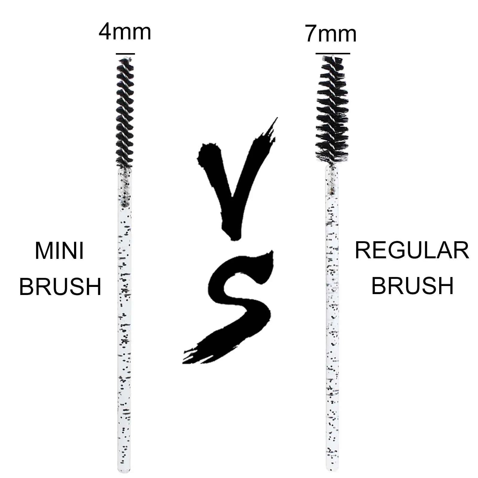 Clearance_50pcs Disposable Skinny Mascara Wands Mini Crystal Eyelash Brushes Micro Brush Lash Extension Supplies Mini Lash Brush