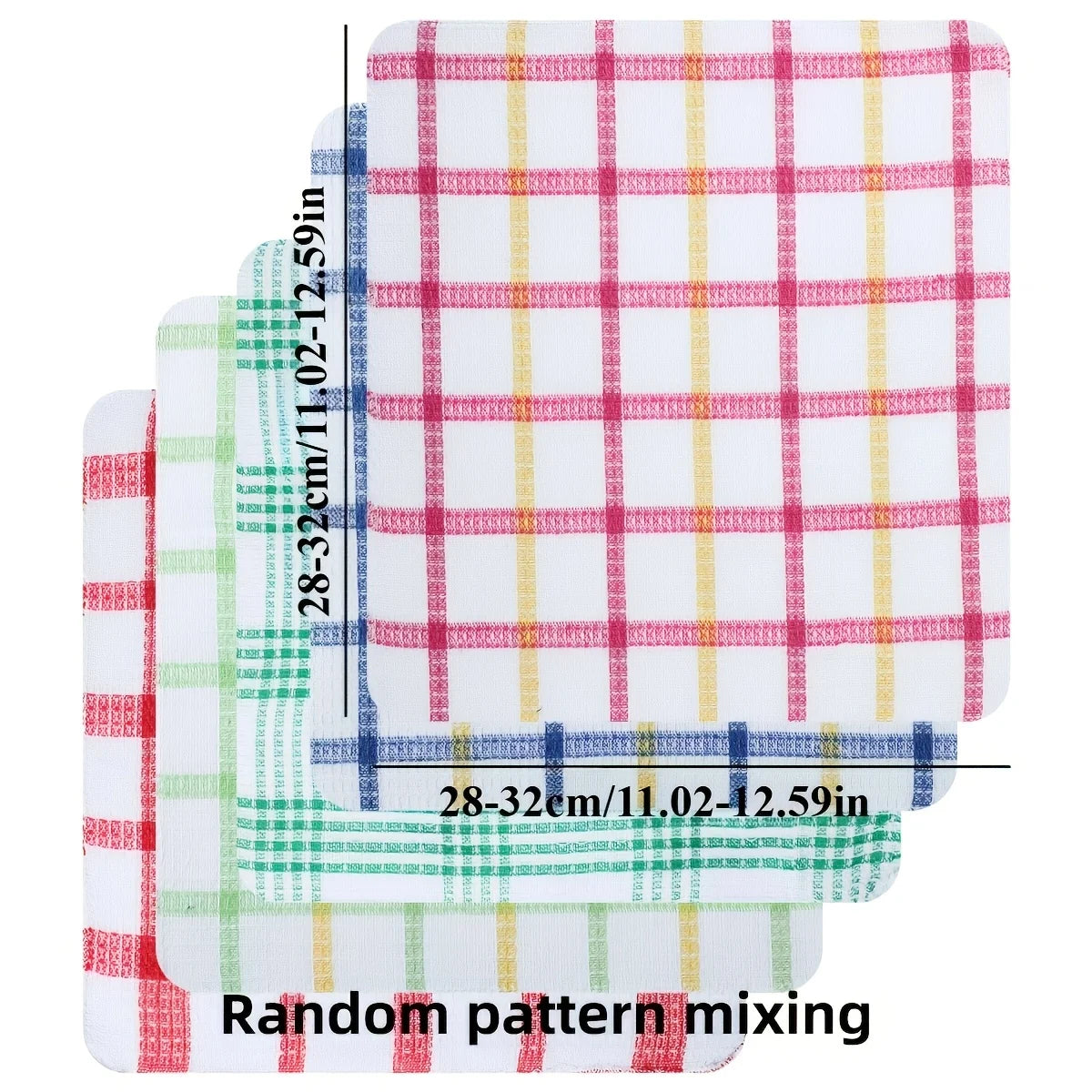 Plaid Microfiber Kitchen Towels – Absorbent Dish Cloths