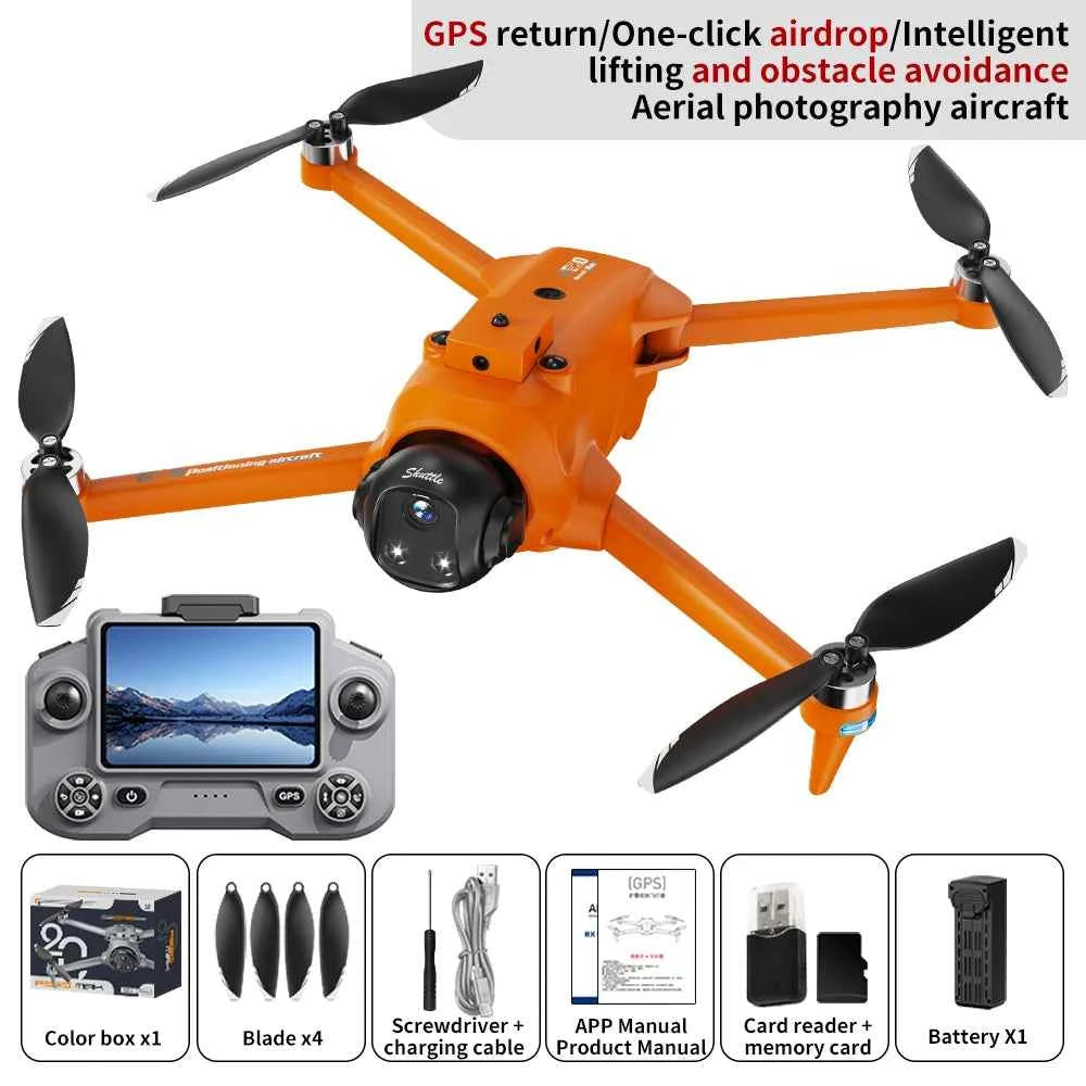 AE20 Drone Vocation GPS Return Lifting Airdrop 3km 25min Battery Voice broadcast Intelligent Positioning Remote Control Aircraft