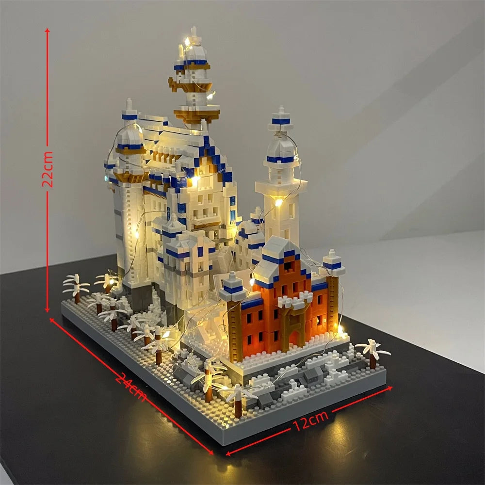 Louvre Model Micro Mini Building Blocks Toys Set: LED-illuminated Iconic Architecture Perfect Decorative Illuminate Your Space