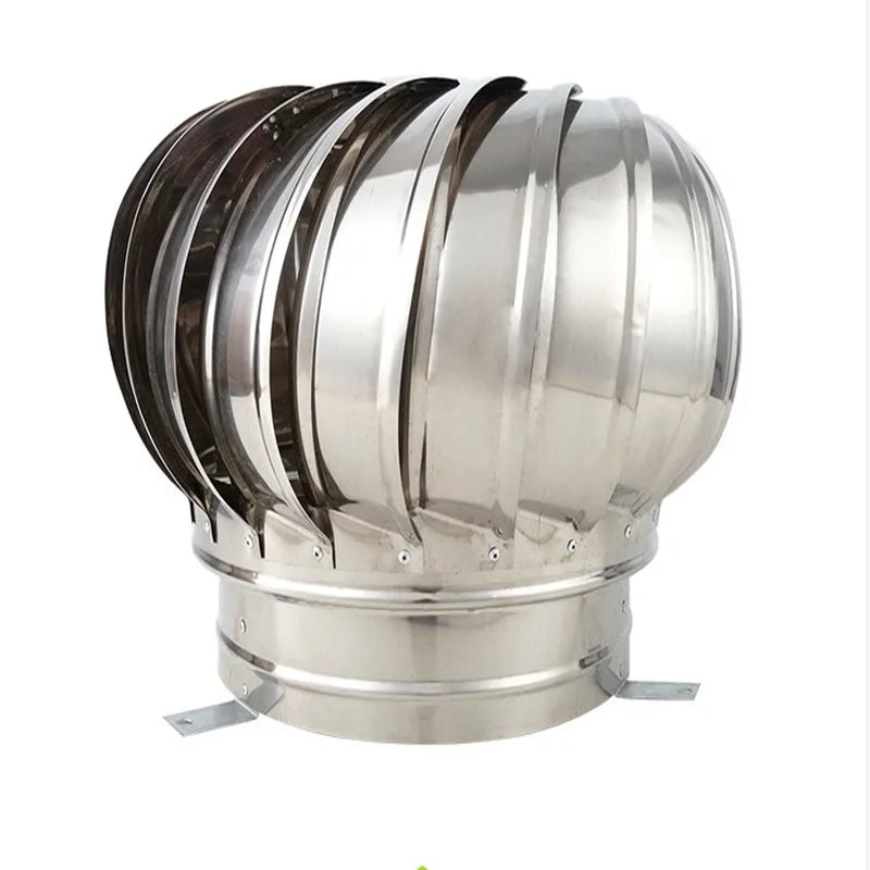 304 Stainless Steel Roof Ventilator Wind Turbines Air Vent Attic Ventilator 110mm 150mm 200mm Pipefit Roof Ventilating Fan