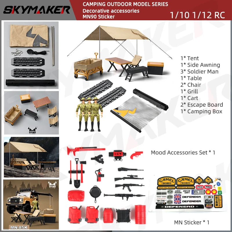 MN Model RC Car Mn168 1/12 Full Scale RTR 2.4G 4WD 280 Motor Proportional Off-Road Remote Control RC Truck Kids Toys Metal Parts
