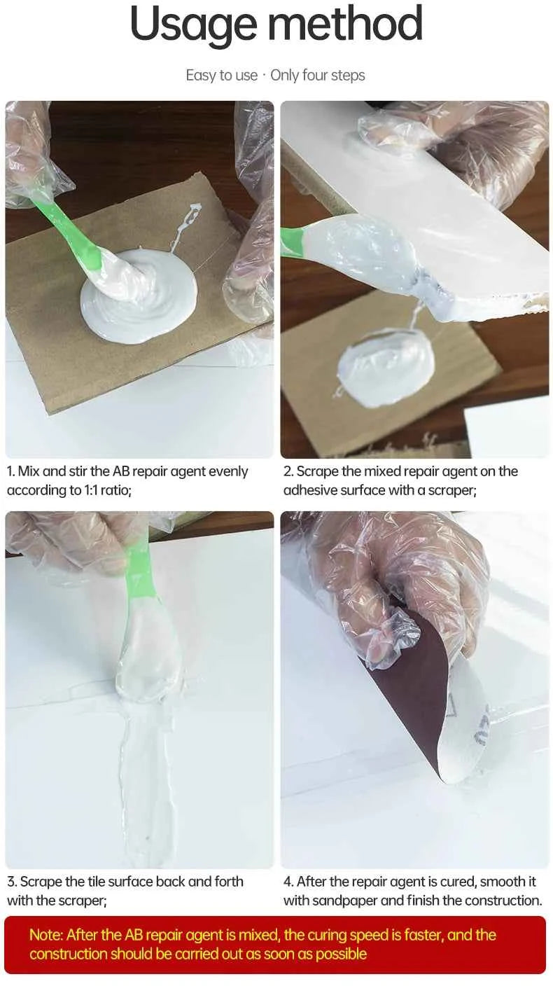 Sale Tile marble repair agent Floor ceramic paste Epoxy AB glue Glue for filling holes and cracks