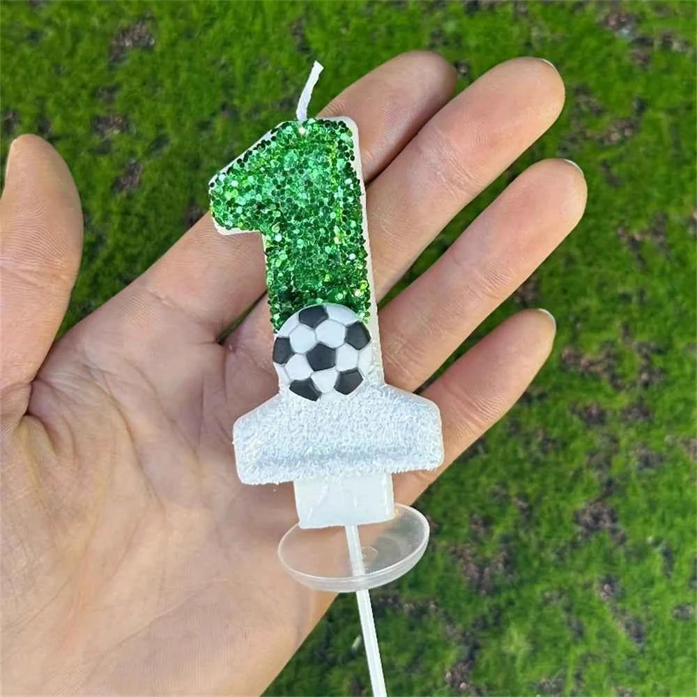 Football Birthday Number Candles, Candle Numbers for Cakes, Decorative Number Candles, Cake Topper Decoration for Birthday