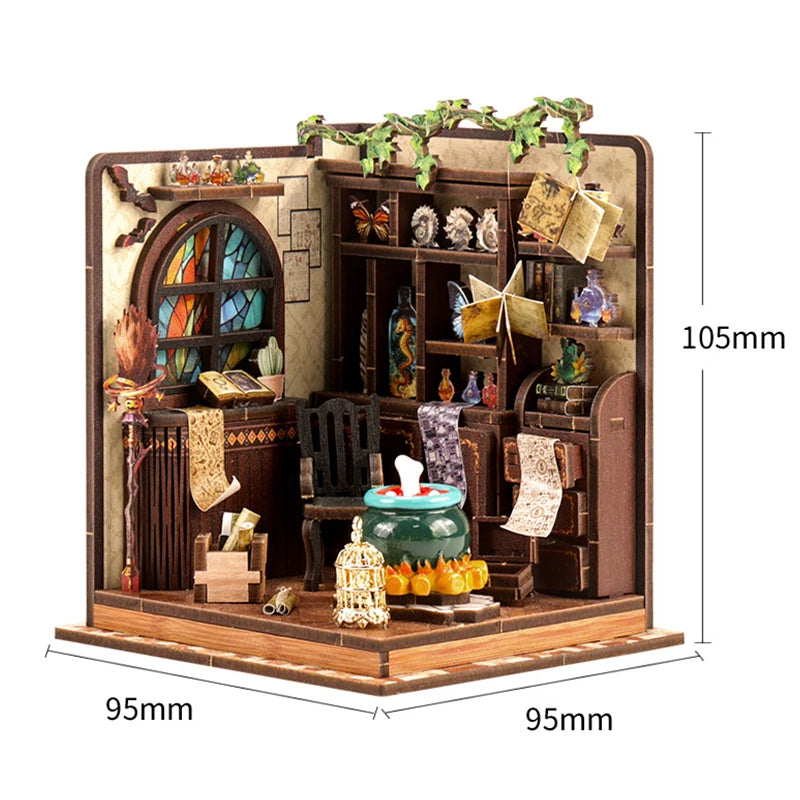 DIY Wooden Dollhouse Mini Building Kit Handmade Doll House Case Model 3D Puzzle Assembly With Furniture Toys For Christmas Gifts