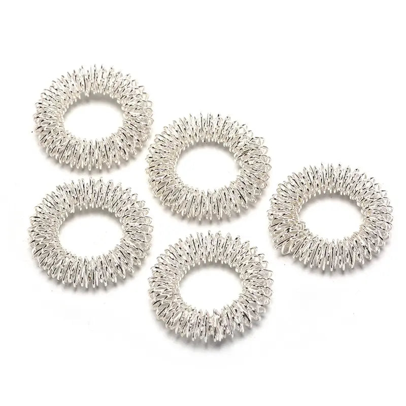 NEW Finger Massage Ring Acupuncture Ring Health Care Body Massager Relax Hand Massage Tool 5pcs/Lot