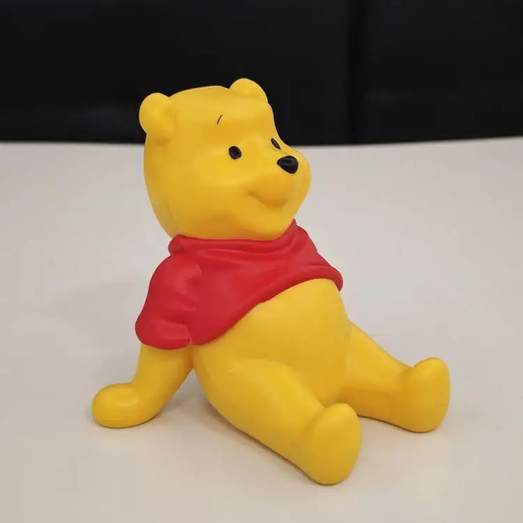 Funny Winnie The Pooh Phone Stand Holder for Desk Cute Bear Shape Universal Tablet Stand Dorm Room Decor Study Binge Watching